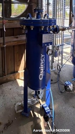 Quincy Air Treatment Unit, vertical steel air separator, 150 psi @ 300&deg;F, bolted top, legs, 2022 (3 - Image 1