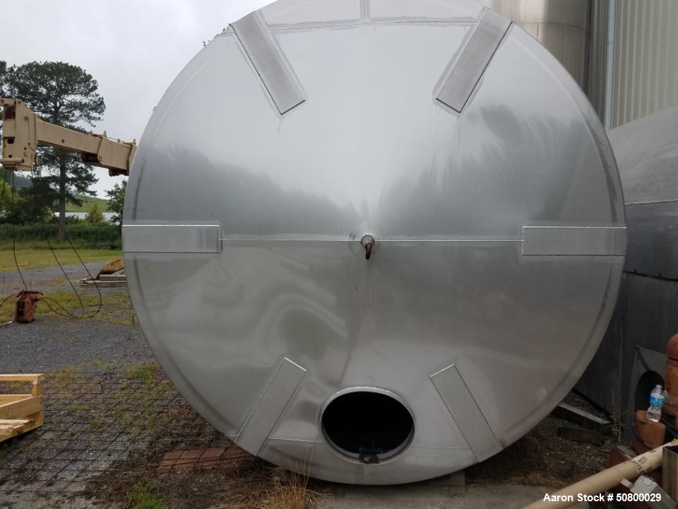 6500 gallon, Vertical Tank, 304 Stainless Steel, 114" diameter x 144" straight side, single wall, cone top & - Image 4