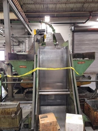 Prab, 48" continuous chip process, hydraulic dump hopper, chip blower - Image 2