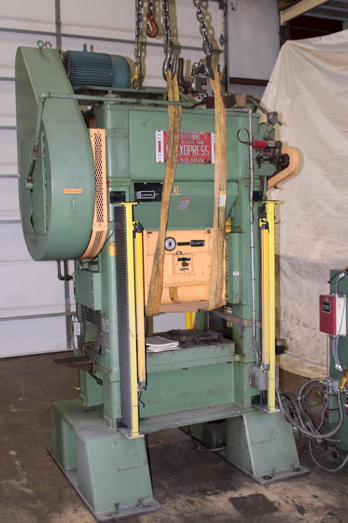 60 Ton, FlexoPress #SA60-30-24, straight side double crank, 2" stroke, 8" Shut Height, 2" ram adj., 100-400 - Image 2