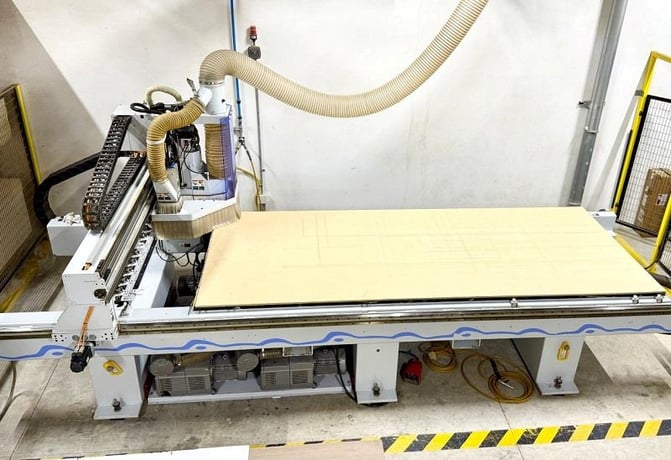 Weeke #Vantech-512, flat table machine, 5' x12'tbl., 156.7" X, 61" Y, 9.6" Z, 9 ATC, 2014 - Image 1