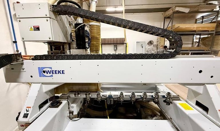 Weeke #Vantech-512, flat table machine, 5' x12'tbl., 156.7" X, 61" Y, 9.6" Z, 9 ATC, 2014 - Image 8