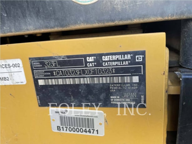 Caterpillar 323FL, Crawler Excavator, 7540 hours, S/N: XCF10323, 2017 - Image 6
