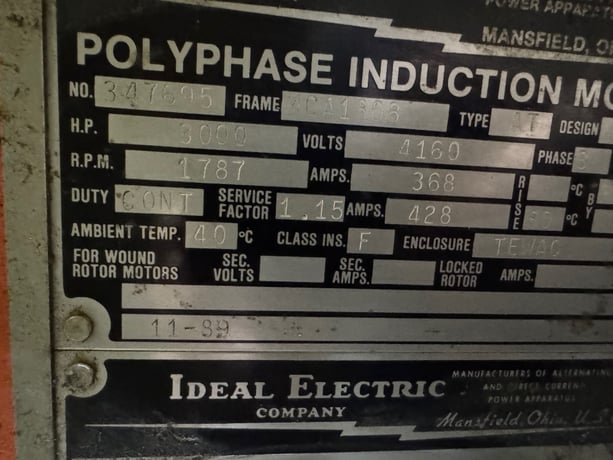 3000 HP 1787 RPM Ideal, Frame MCA-1808, polyphase induction motor - Image 8