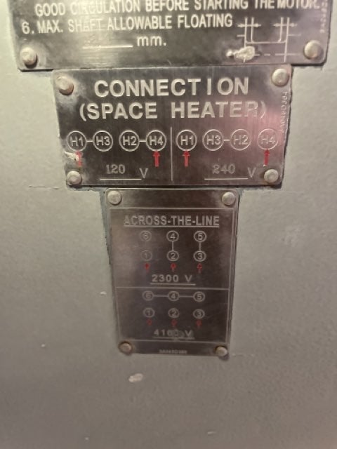 2250 HP 3600 RPM Teco Westinghouse, Frame 6810H, WPIISB, 2300/4160 Volts - Image 6