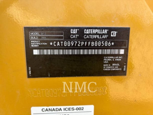 Cat 972-14, Wheel Loader, 1423 hours, S/N: FFB00506, 2020 - Image 6