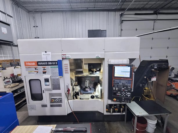 Mazak #Variaxis-500-5X-II, CNC vertical machining center, 60 automatic tool changer, 20" X, 20" Y, 18" Z - Image 1