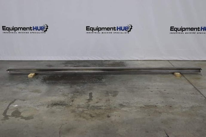 144" L, 6-Way bottom press brake V-die, 3-1/2" square, lifting studs - Image 1