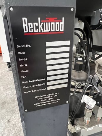 30 Ton, Beckwood #EVOx-4P30F1818, all electric high precision platen press, 18" x 18" heated platens, 800° - Image 10