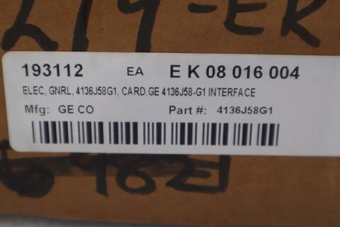 New general electric 4136j58-g1 interface board stock g524 - Image 4