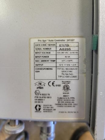 Graco #LC1020/24Y307, Pro XPC Automatic Electrostatic Guns w/Controllers, 2 Qty., 40 VA, 100-240 VAC, 2017 - Image 2