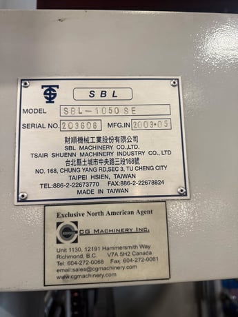 300 Ton, SBL #SBL-1050SE, die cutter and stripping machine - Image 6