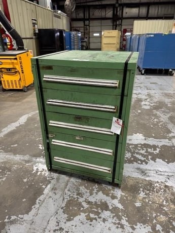 5 Drawer Heavy duty storage cabinet, 30" x 28" x 45", 5" D drawers - Image 1