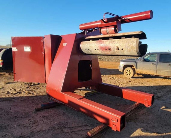 60000 lb. Red Bud, Hydraulic Uncoiler, 72" outside dimensions, 20" ID, 76" mandrel face, 68" passline, 0" - Image 5
