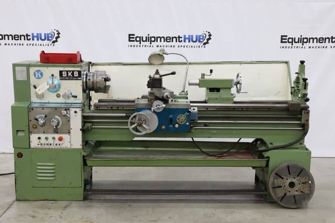 16" x 60" SKB #1660, gap bed engine lathe, 3-jaw chuck, tool holder, chanhge gears, 1988 - Image 1