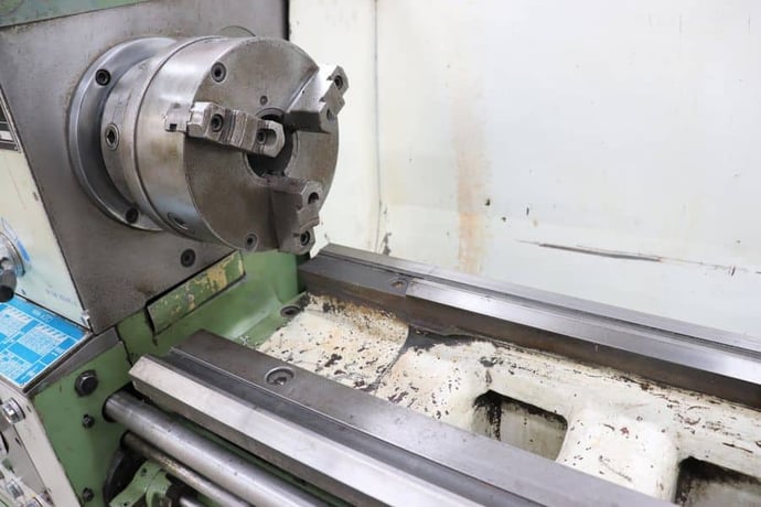16" x 60" SKB #1660, gap bed engine lathe, 3-jaw chuck, tool holder, chanhge gears, 1988 - Image 9