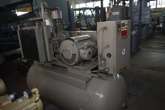 100 psi, Leroi #W30SST, horizontal rotary screw air compressor w/storage tank, 30 HP, 230-460 V. - Image 2