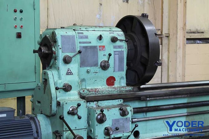 36" x 255" Tos #SU-90A, 2-1/2" hole, 30" chuck, steady, rapid trav, taper, 20 HP, #62590 - Image 4