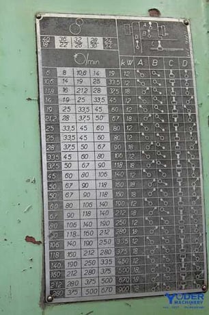 36" x 255" Tos #SU-90A, 2-1/2" hole, 30" chuck, steady, rapid trav, taper, 20 HP, #62590 - Image 10