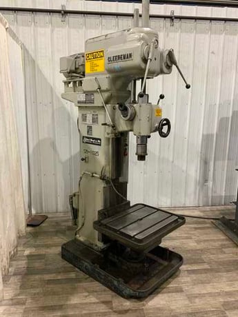 25" Cleereman, single spindle drill press, 36" x 29" table, spindle forward/reverse, box column, coolant, 5 HP - Image 1