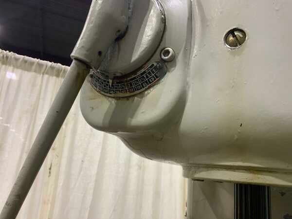 25" Cleereman, single spindle drill press, 36" x 29" table, spindle forward/reverse, box column, coolant, 5 HP - Image 4
