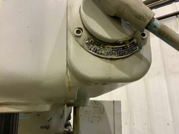 25" Cleereman, single spindle drill press, 36" x 29" table, spindle forward/reverse, box column, coolant, 5 HP - Image 5