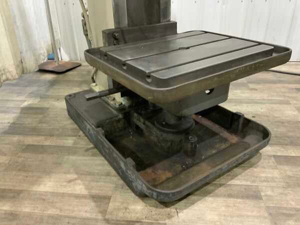 25" Cleereman, single spindle drill press, 36" x 29" table, spindle forward/reverse, box column, coolant, 5 HP - Image 6