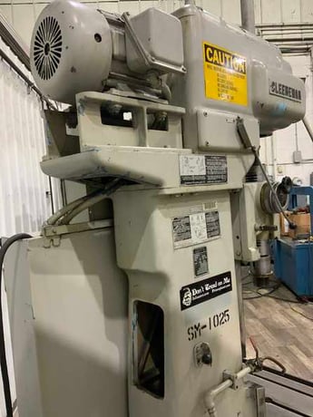 25" Cleereman, single spindle drill press, 36" x 29" table, spindle forward/reverse, box column, coolant, 5 HP - Image 9