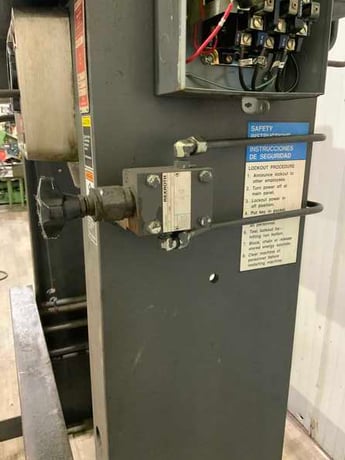 150 Ton, Dake #8-228, hydraulic H-frame press, 16" stroke, 48" btwn uprights, 20" x 55" bed area, 2 HP - Image 5