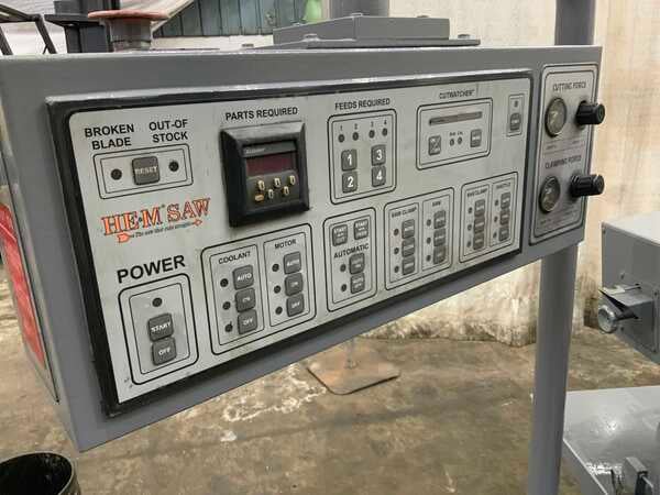 16" x 22" Hem #Cyclone-Auto-4, horizontal band saw, 60° mitering, part counter, 7.5 HP, 2006 - Image 3