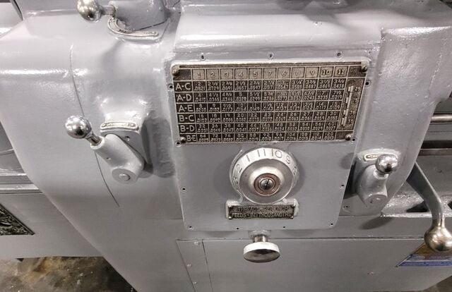 17" x 54" Monarch #612, engine lathe, 12" 4-jaw chuck, 2" bore, D1-6, taper attachment, Aloris quick change - Image 9