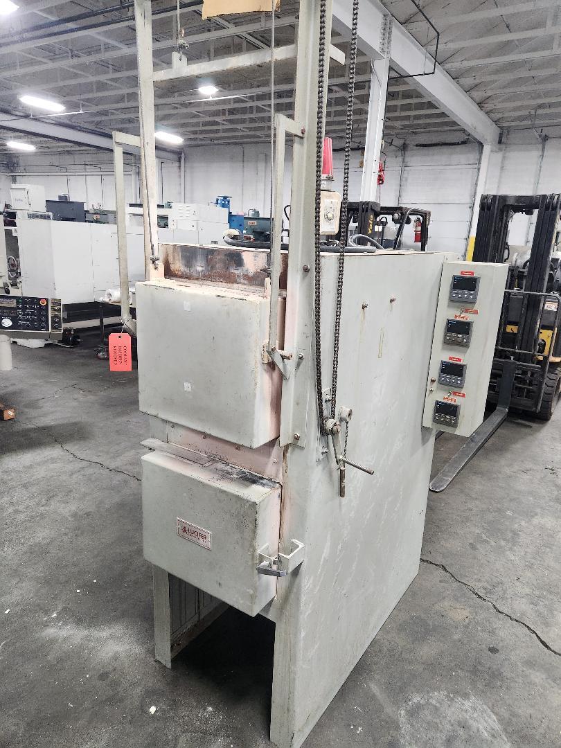 12" width x 12" H x 24" D Lucifer #HL82-K24, dual chamber heat treat/draw furnace, 2300°F, Honeywell Control - Image 1