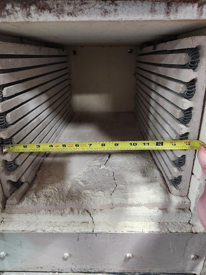 12" width x 12" H x 24" D Lucifer #HL82-K24, dual chamber heat treat/draw furnace, 2300°F, Honeywell Control - Image 5