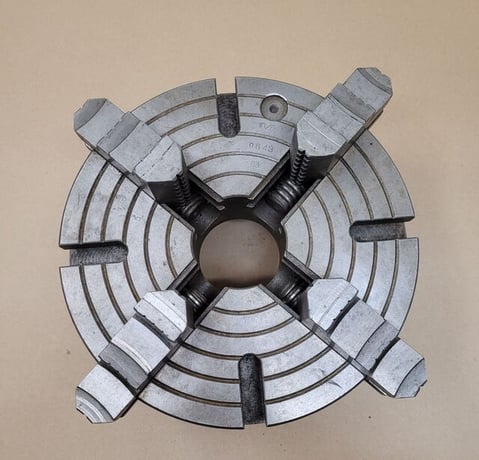 10" Bison #0643-10/6, 4-jaw chuck, D1-6 mount - Image 1