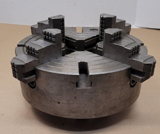 10" Bison #0643-10/6, 4-jaw chuck, D1-6 mount - Image 3