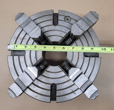 10" Bison #0643-10/6, 4-jaw chuck, D1-6 mount - Image 7