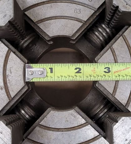 10" Bison #0643-10/6, 4-jaw chuck, D1-6 mount - Image 8