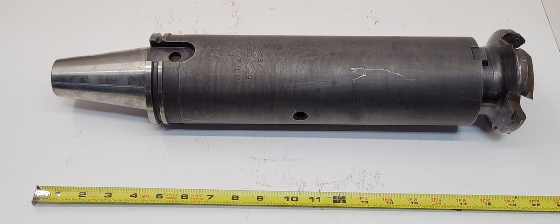 Ingersoll, CAT50 BP50P15SA340 shell mill holder w/ Sandvik Face Mill - Image 3