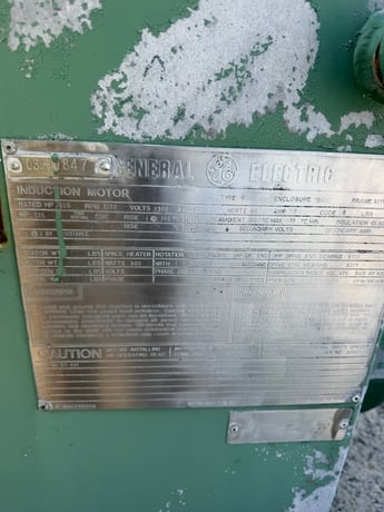500 HP 1200 RPM General Electric, Frame 8211S, TEAAC, Ball, 2300 Volts, Rebuilt (2 Available) - Image 1