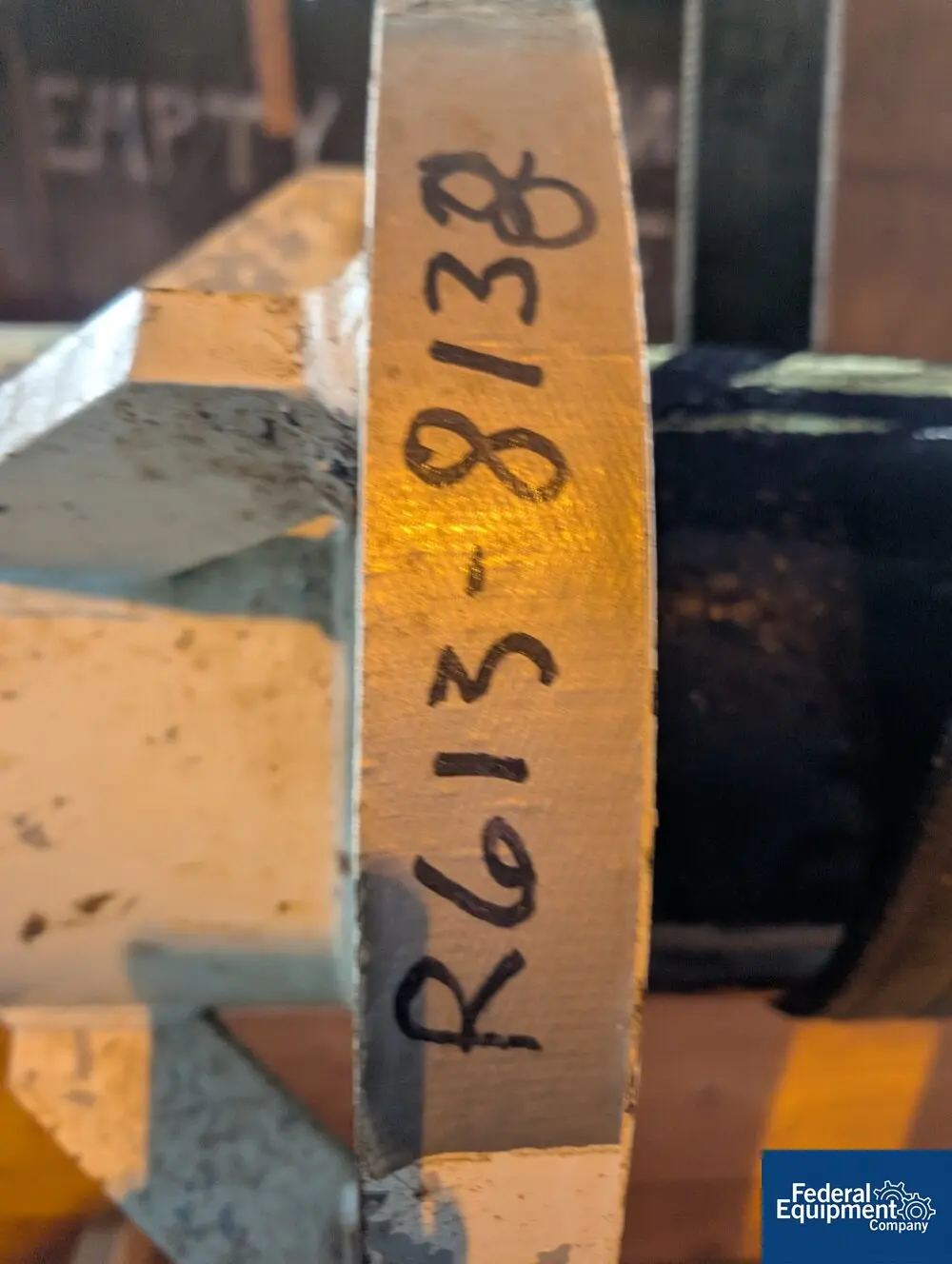 Pfaudler, Glass-Lined Fin Baffle, concave, 113" wet, 124" overall, 12" span, C flange, unused - Image 3