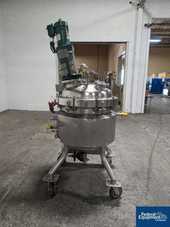 150 Liter Mueller Reactor, 316L Stainless Steel, 24" diameter x 17" straight side, dish top & bottom, 45 psi - Image 6