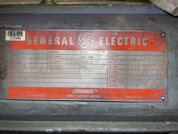 500 HP 1200 RPM General Electric, Frame 4366, DPFVBB, 500 VA, 300/150 VF - Image 1