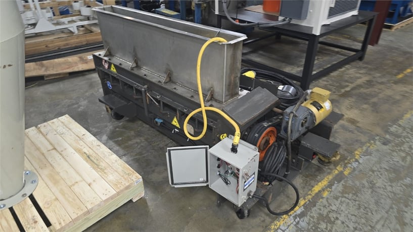 8" x 56" AEC #WG5600, granulator, 10 HP, 3 Knife Open Rotor, 2 Bed Knives, 36" infeed height, 2017 - Image 5