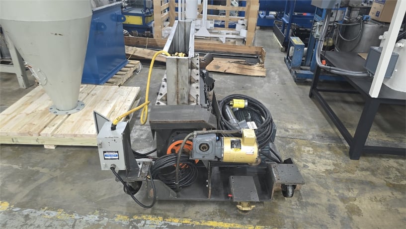 8" x 56" AEC #WG5600, granulator, 10 HP, 3 Knife Open Rotor, 2 Bed Knives, 36" infeed height, 2017 - Image 8