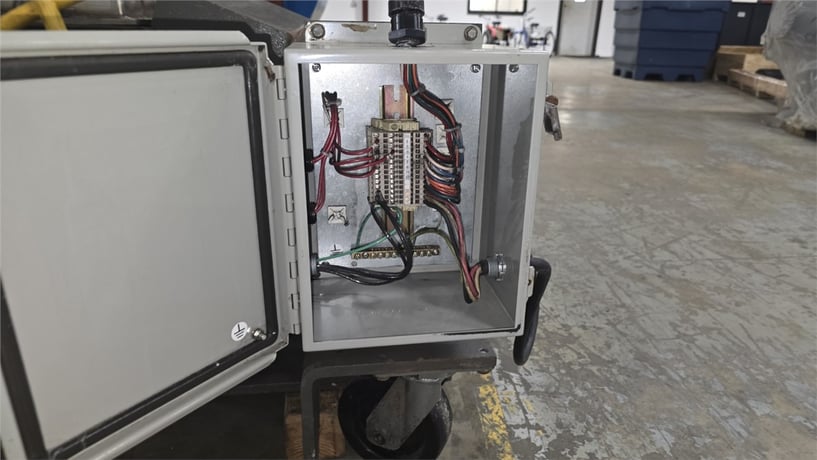 8" x 56" AEC #WG5600, granulator, 10 HP, 3 Knife Open Rotor, 2 Bed Knives, 36" infeed height, 2017 - Image 10