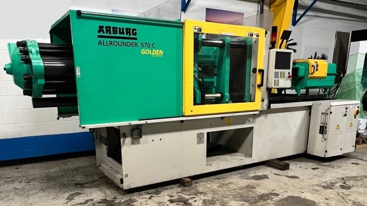224 Ton, 15.3 oz., Arburg #570C 2200-800, injection molding machine, 22.44" x 22.44" tie bar spacing, 2006 - Image 1