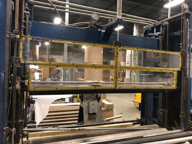 Cameron #428, 72" slitter rewinder for counter rolls, 18" max rewind diameter, 1700 FPM, bowed roller - Image 2