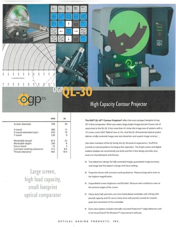 30" OGP #QL30, Optical Comparator & Measuring Machine - Image 7