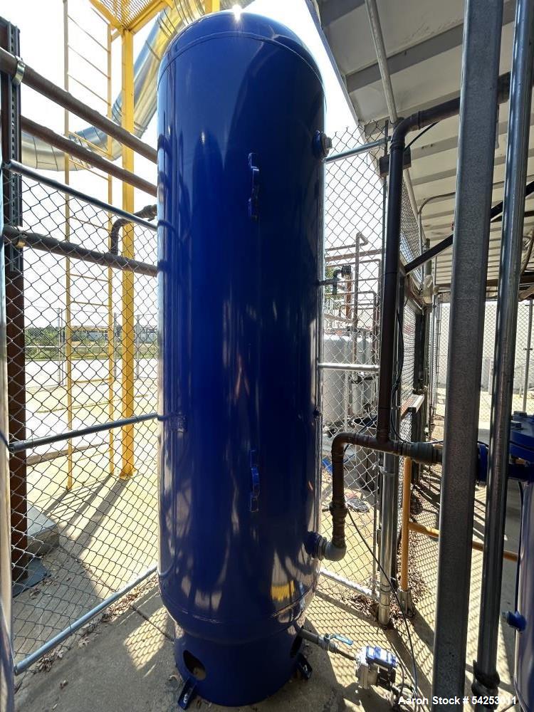 Samuel Pressure Vessel Group #U, Air Receiver Tank, vertical ASME-code, 165 PSI at 400F, dome top & bottom - Image 1