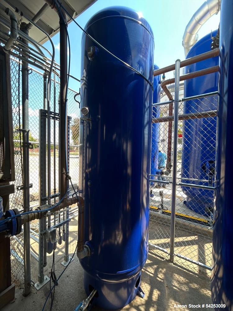 Samuel Pressure Vessel Group, Air Receiver Tank, vertical ASME-code, 165 PSI at 400F, elliptical top & - Image 1